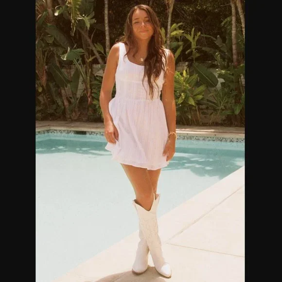 Princess Polly Lorinda White A-line Mini Dress 4 - Picture 6 of 10